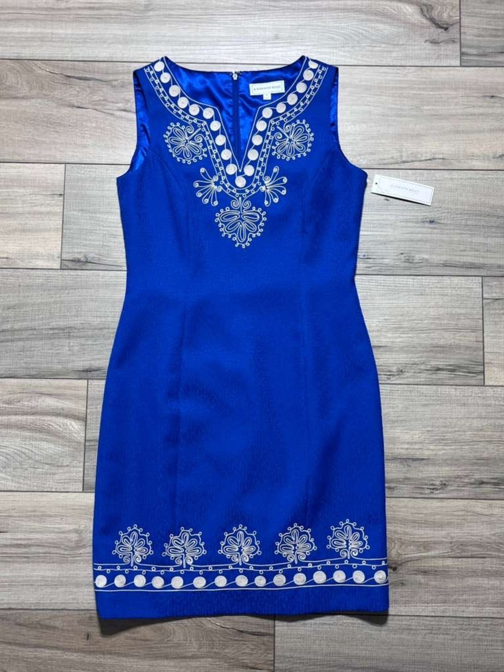 Katherine Kelly Collection Sleeveless Marie Sheath Dress Size 4 Cobalt‎ Blue